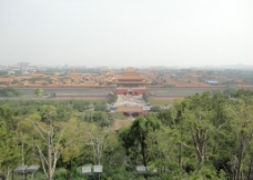 鸟瞰北京北京景山万春亭鸟瞰故宫图片