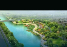 喷泉设计滨江公园景观效果图图片