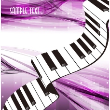 紫色动感线条 钢琴音乐背景图片