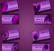 紫色花朵名片图片