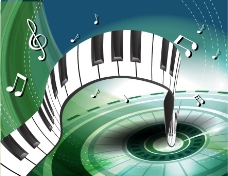 动感线条 钢琴音符唱片音乐背景图片