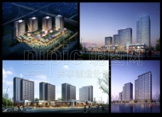 景观设计商业楼模型图片