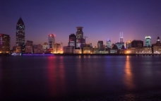上江上海黄浦江夜景图片