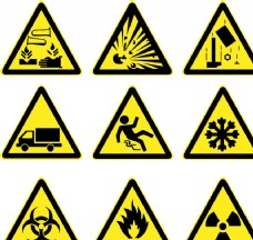 黄色危险提示警告标志