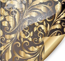金色欧式花纹时尚花纹底纹图片