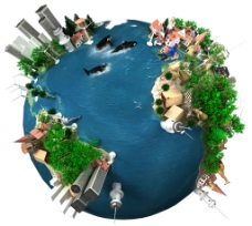 3D地球绿色生态3d地球图片