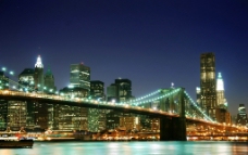 纽约 夜景 桥(非高清)图片